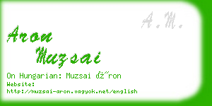 aron muzsai business card